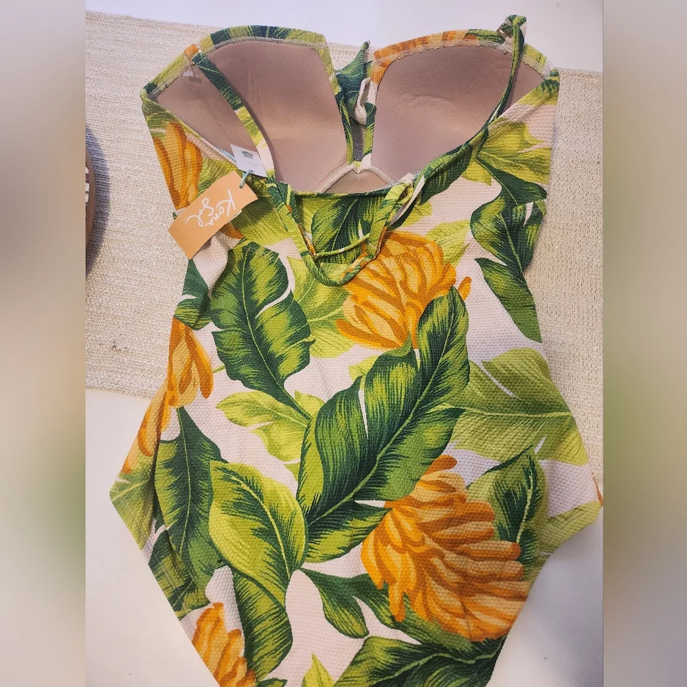 Kona Sol Palm leaf 1pc swimsuit - Picture 7 of 7